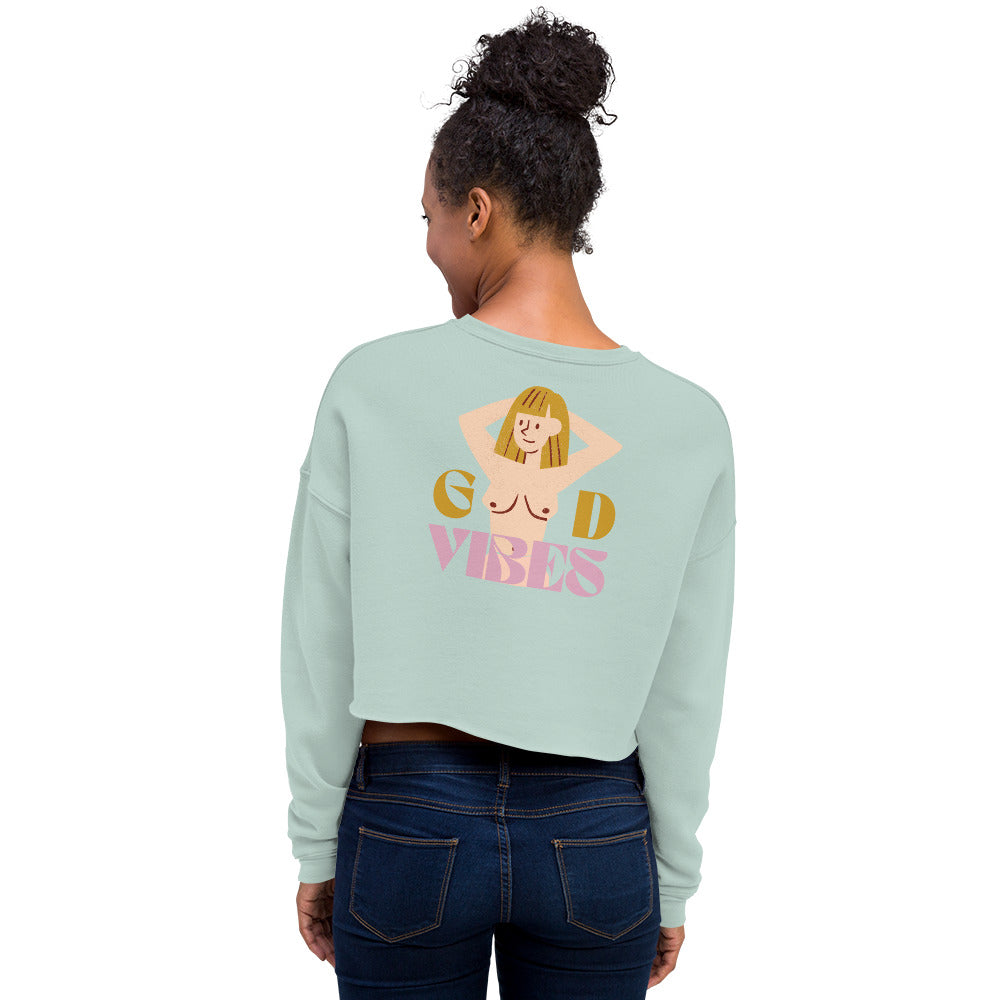 Crop Sweatshirt Good Vibes