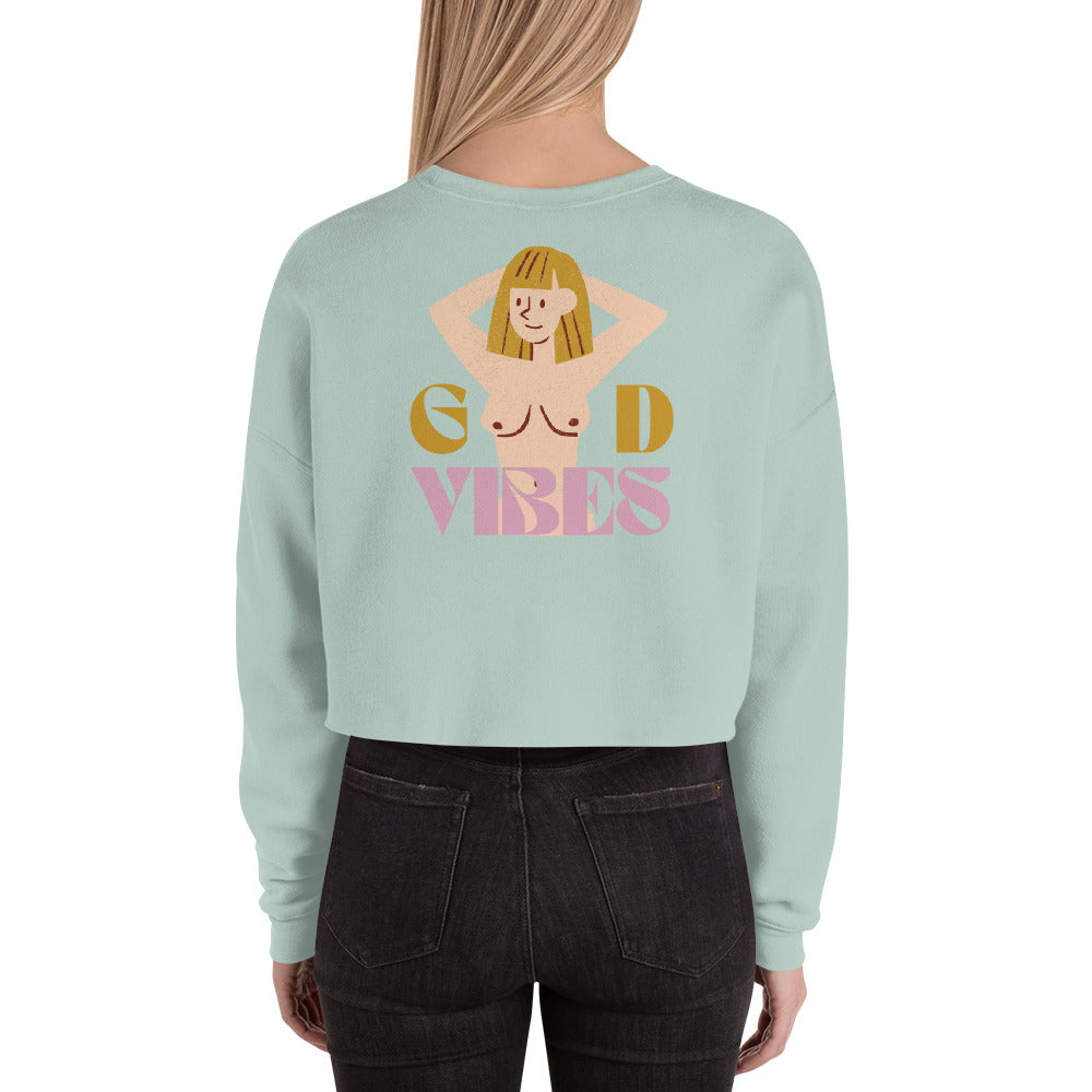 Crop Sweatshirt Good Vibes