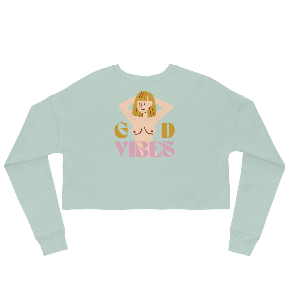 Crop Sweatshirt Good Vibes